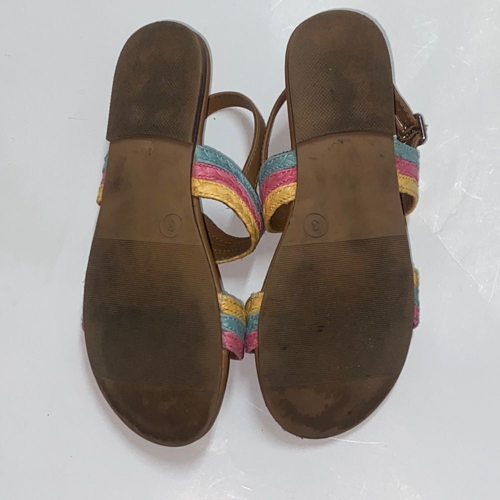 10/$50 Cat & Jack Colorful Wavy Strap Sandals Size 3 - Picture 2 of 6